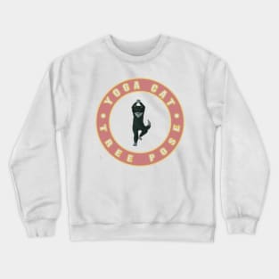 Yoga Cat - Tree Pose Crewneck Sweatshirt